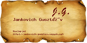 Jankovich Gusztáv névjegykártya